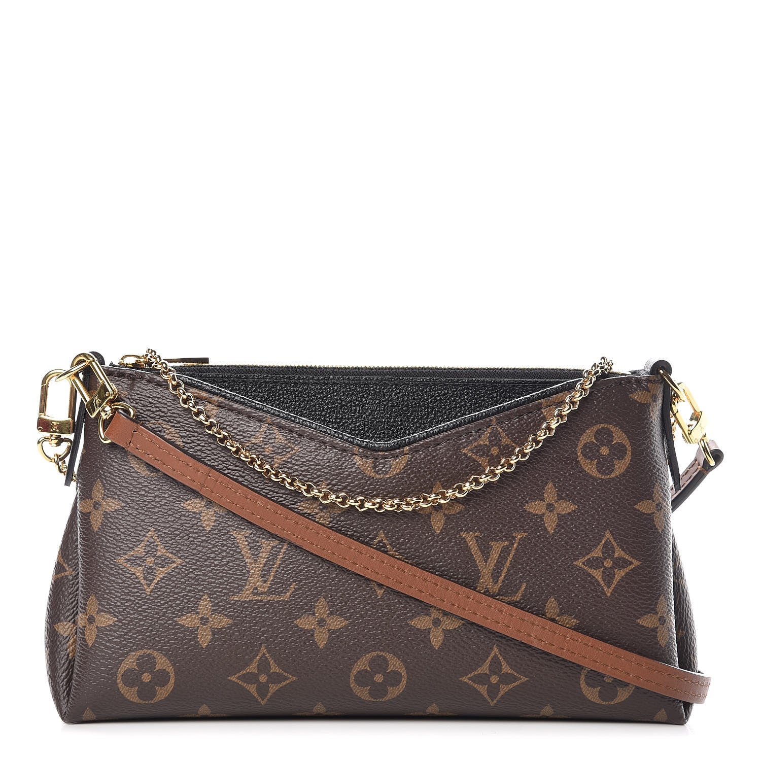 Louis Vuitton Monogram Pallas Clutch Black 1 of 10