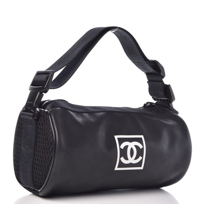 Chanel Rubber Nylon Mesh Small Sport Duffle Black 3 of 9