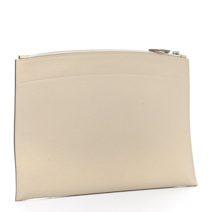 Hermes Togo Medium Bazar Pouch Craie 3 of 9