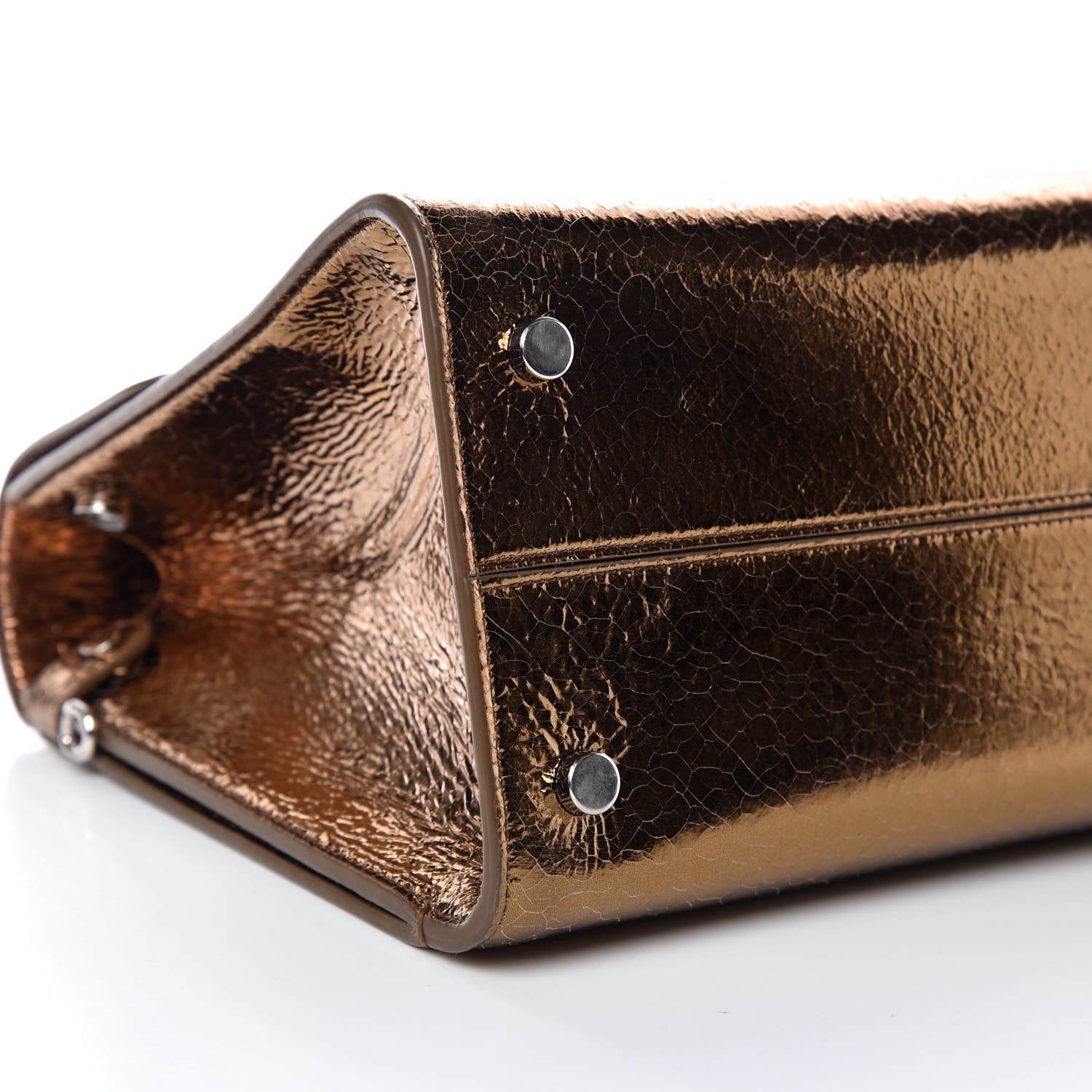 Christian Dior Metallic Calfskin Medium Diorever Flap Bronze 5 of 9