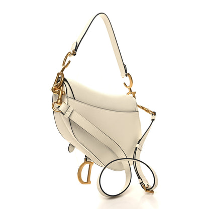Christian Dior Grained Calfskin Saddle Bag With Strap Latte 2 of 9