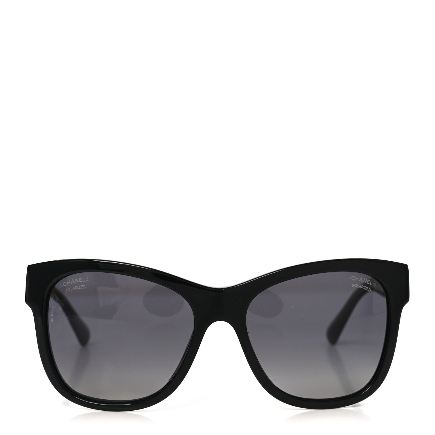 Chanel Acetate Polarized Square CC Sunglasses 5380  Black 2 of 7