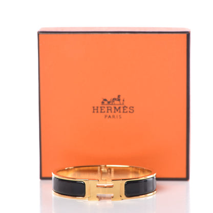 Hermes Enamel Narrow Clic Clac H Bracelet PM Black 5 of 5