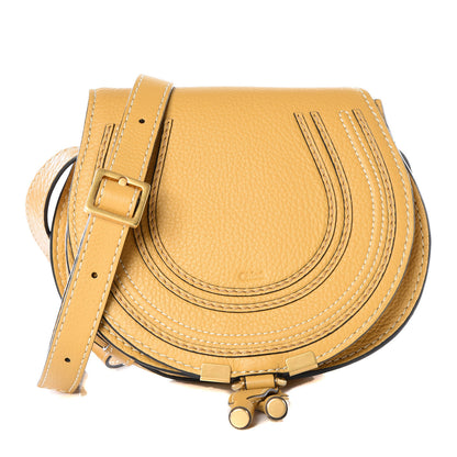 Chloe Calfskin Mini Marcie Round Crossbody Bag Dusty Yellow 1 of 11