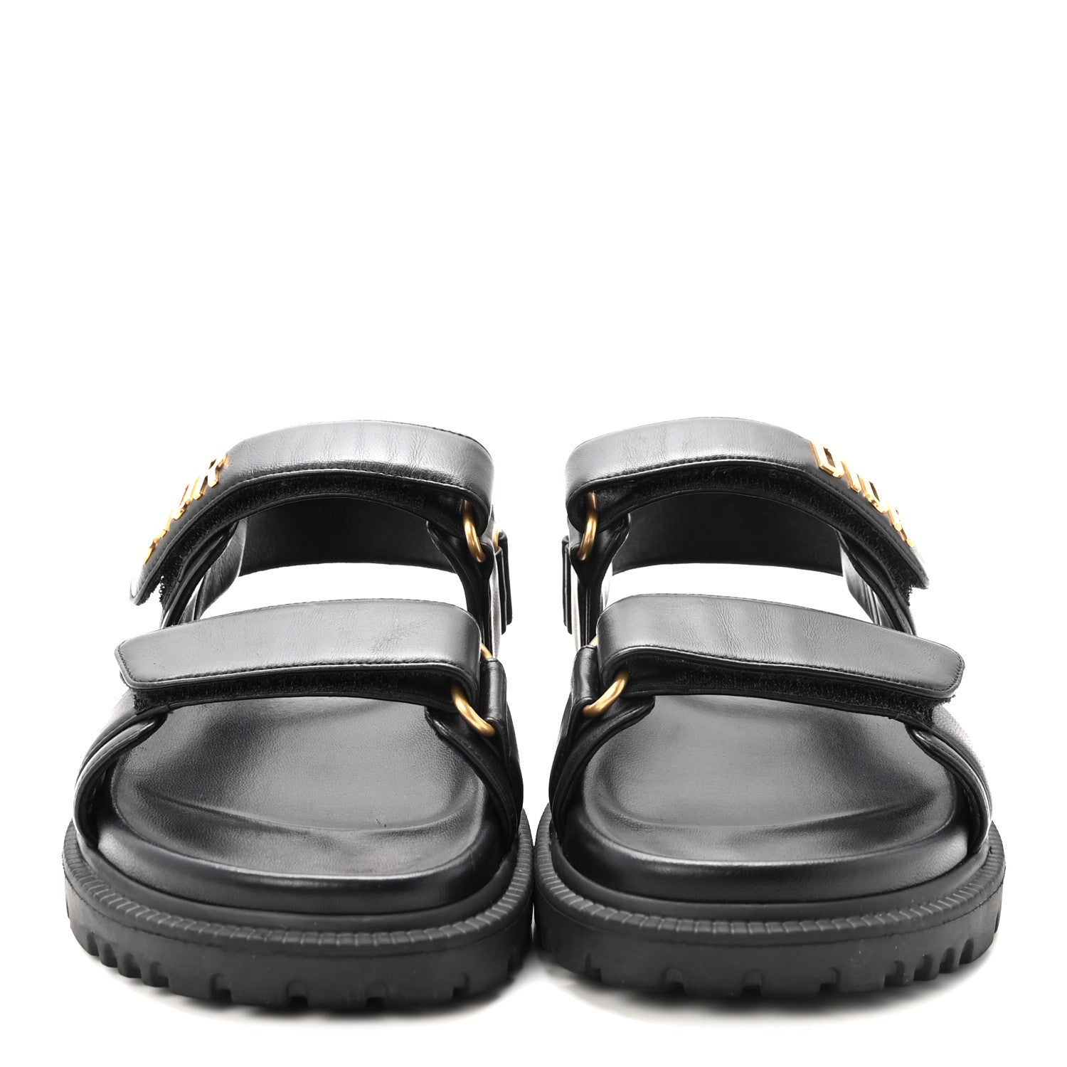 Christian Dior Lambskin Dioract 10mm Sandals 35 Black 3 of 10