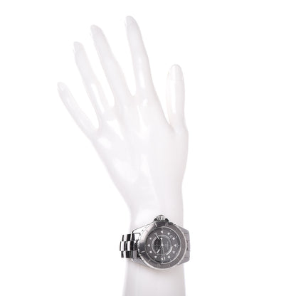 Chanel Titanium Ceramic Diamond 38mm J12 Automatic Watch 2 of 7