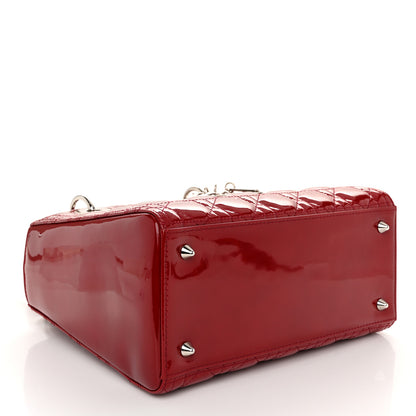 Christian Dior Patent Cannage Medium Lady Dior Red 4 of 10