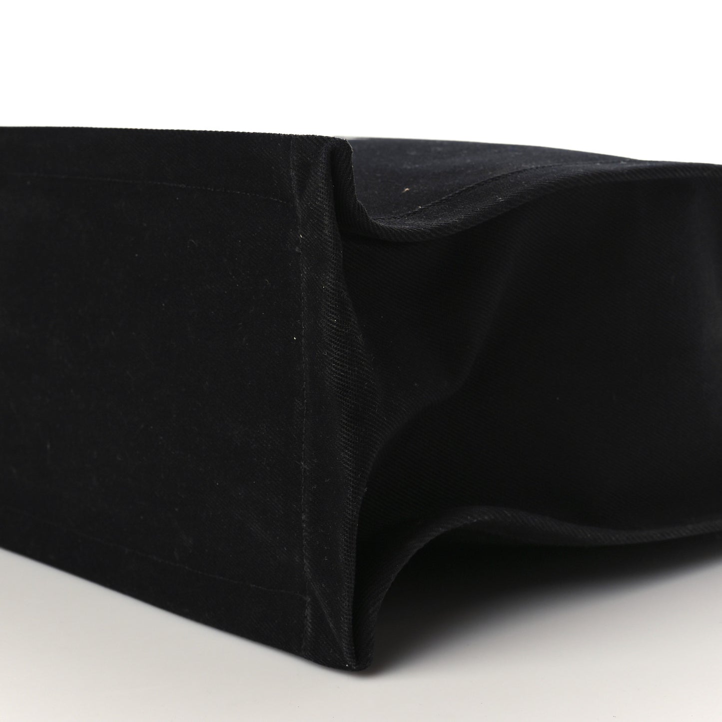 Linen Calfskin Rive Gauche Tote Black