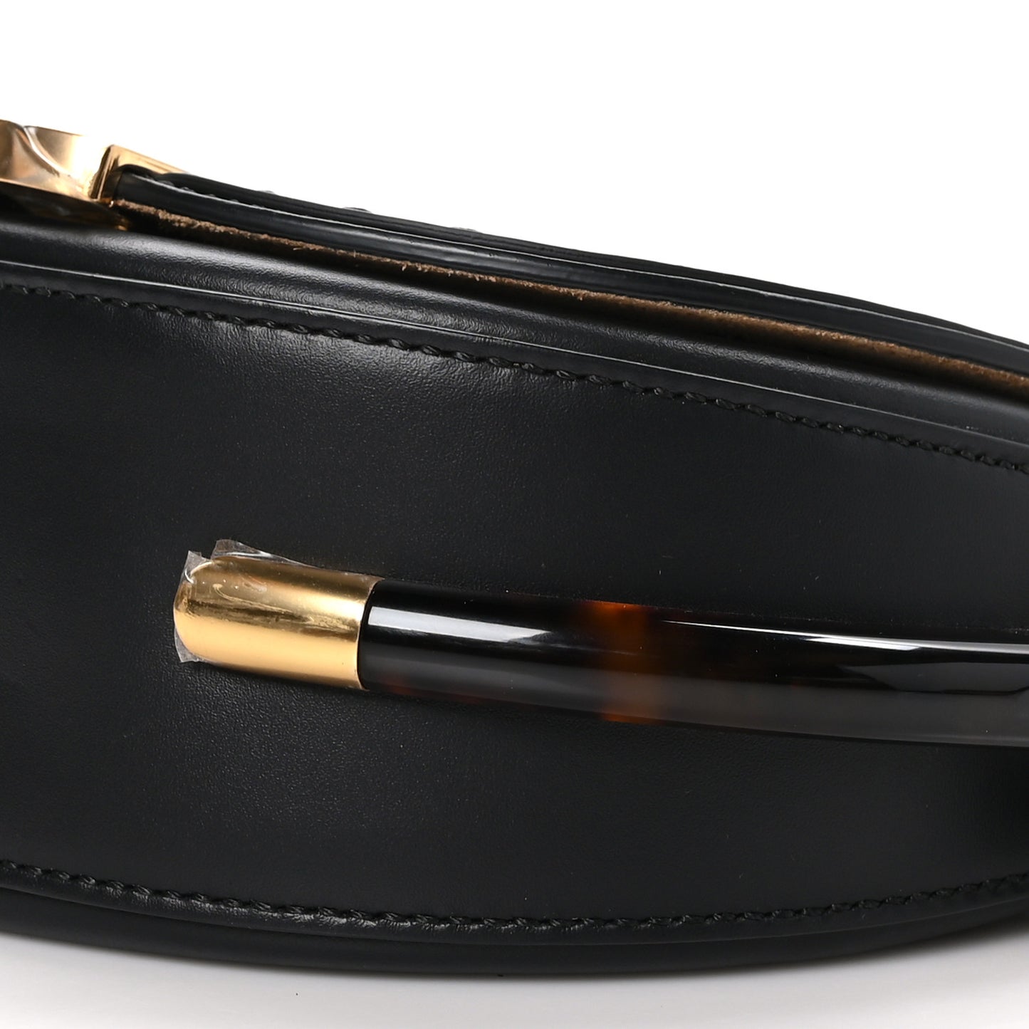Vitello King Plexiglass Moonlight Shoulder Bag Black