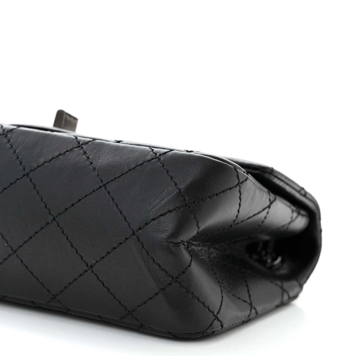 Chanel Aged Calfskin Quilted 2.55 Reissue Mini Flap So Black 10 of 11