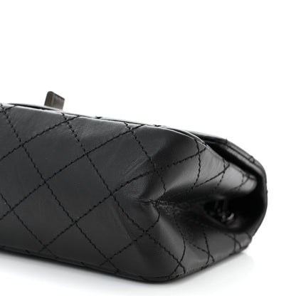 Chanel Aged Calfskin Quilted 2.55 Reissue Mini Flap So Black 10 of 11