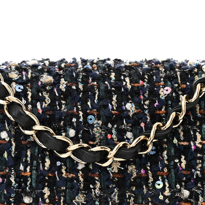 Chanel Sequin Mini Rectangular Single Flap Navy Blue Multicolor 8 of 10