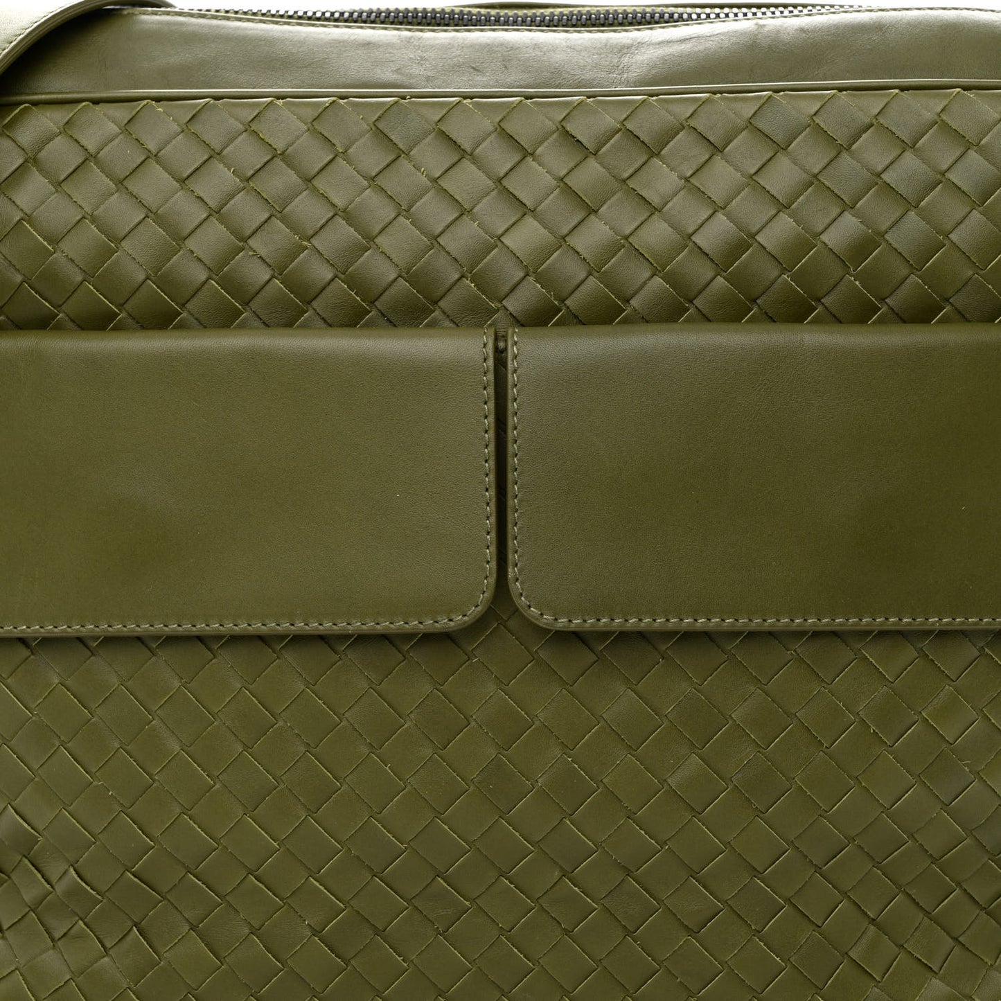 Nappa Intrecciato Messenger Bag Mud