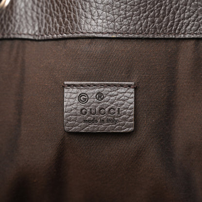 Gucci Monogram Dollar Calfskin O Drawstring Backpack Beige Ebony Testa di Moro Dark Chocolate 6 of 13