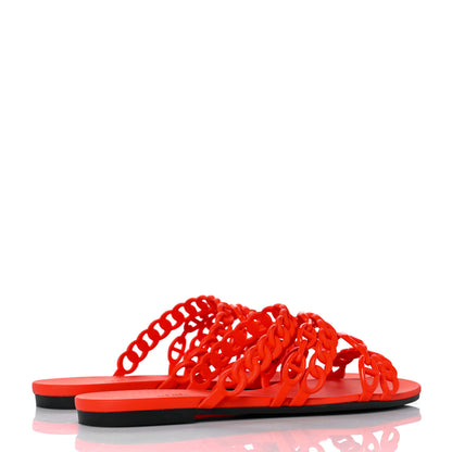 Hermes Rubber Chaine d'Ancre Nude Sandals 39 Pavot 4 of 8