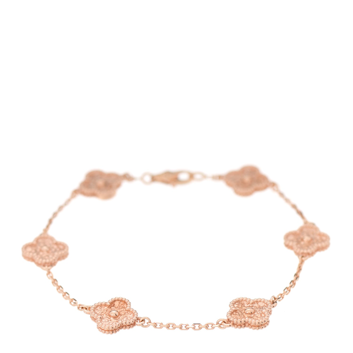 Van Cleef & Arpels 18K Rose Gold 6 Motifs Sweet Alhambra Bracelet 1 of 8
