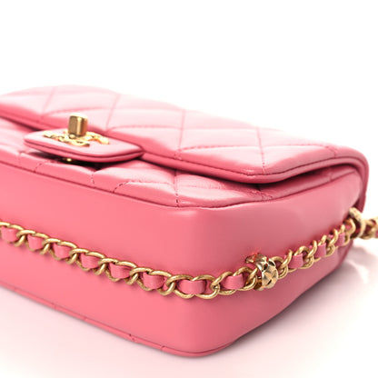 Chanel Lambskin Quilted CC Small Dynasty Flap Pink 9 of 9