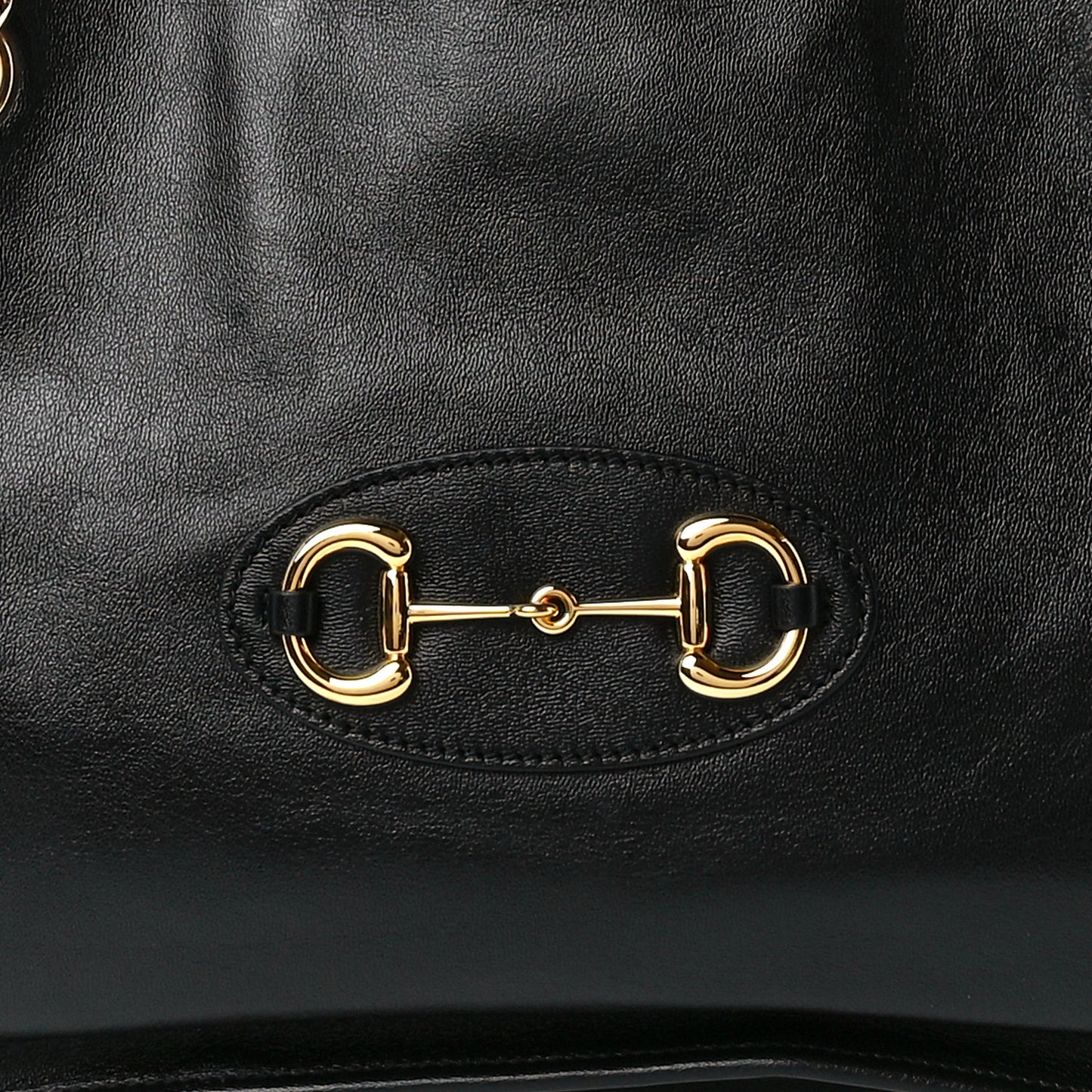 New Sakai Calfskin Lux Medium Horsebit 1955 Tote Bag Black
