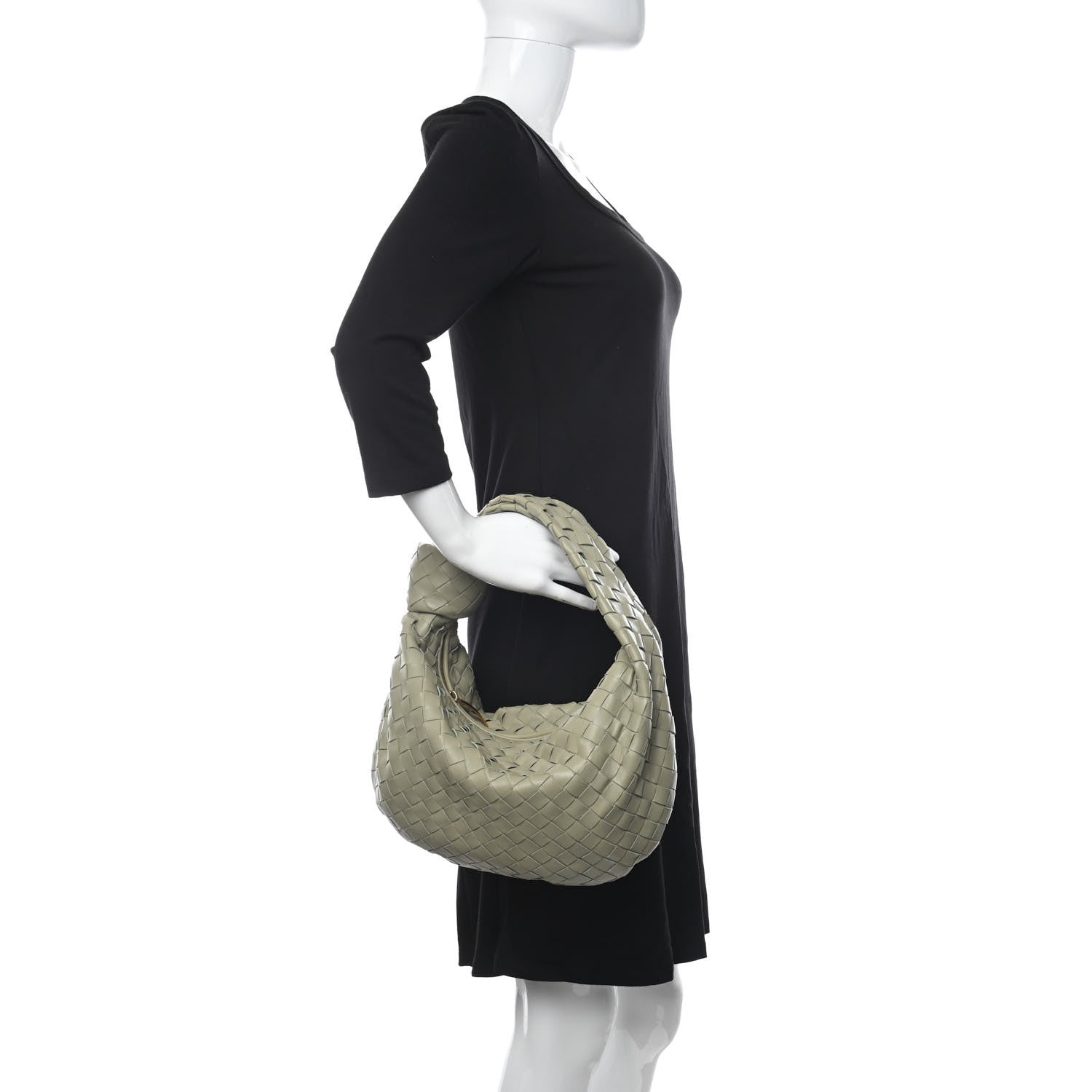 Bottega Veneta Nappa Intrecciato Teen Jodie Hobo Travertine 2 of 10