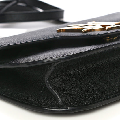 Alexander McQueen Grained Calfskin Small Insignia Flap Black 9 of 13