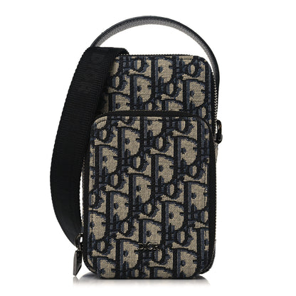 Christian Dior Oblique Micro Rider Pouch Blue 1 of 8