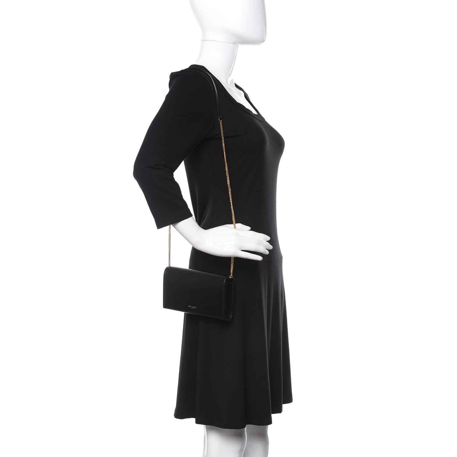 Saint Laurent Smooth Calfskin Mini Paris Bag Black 2 of 9