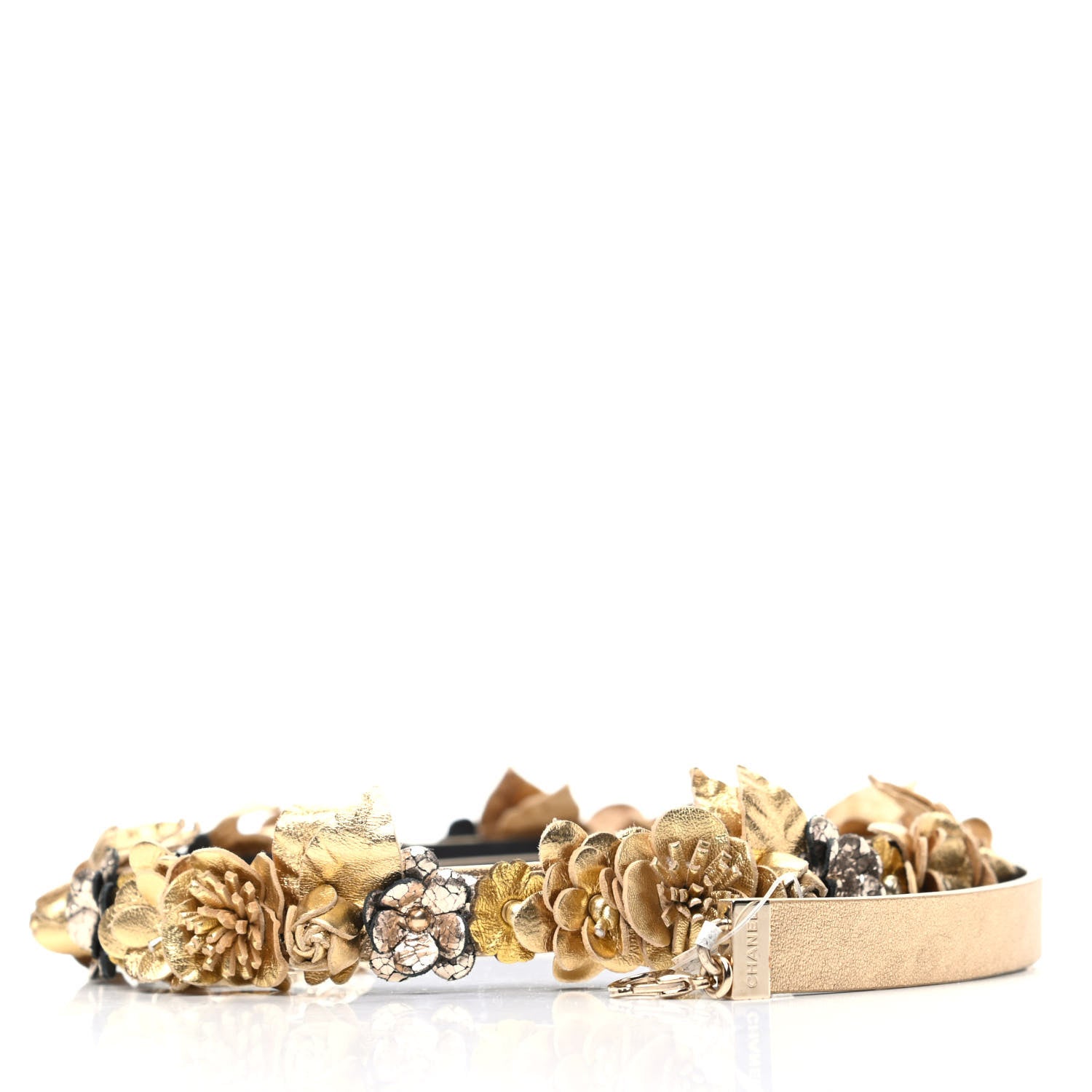 Chanel Metallic Lambskin CC Belt 85 34 Gold 2 of 6