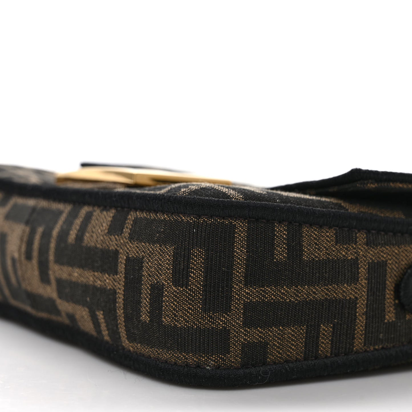 Fabric Jacquard FF 1974 Mini Baguette Tobacco Moro Black
