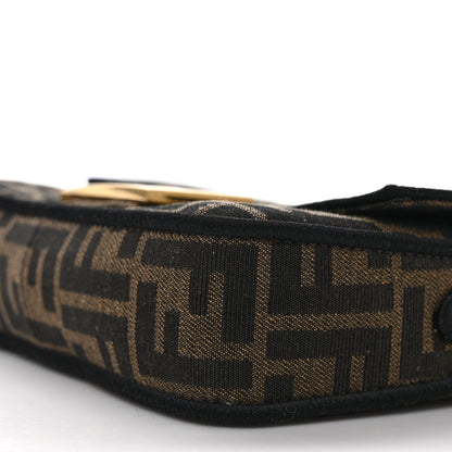 Fendi Fabric Jacquard FF 1974 Mini Baguette Tobacco Moro Black 8 of 8