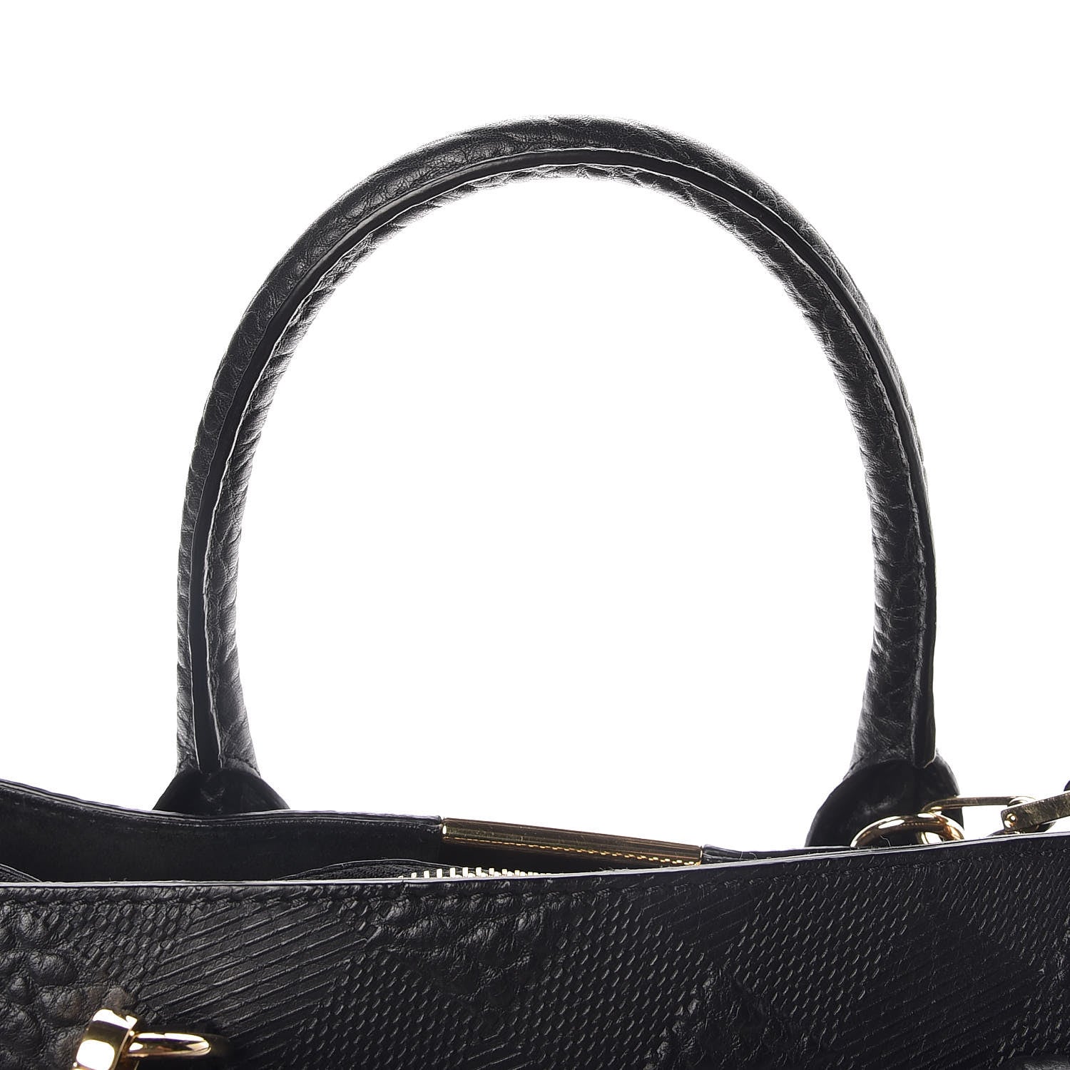 Burberry Heritage Grain Check Embossed Medium Dewsbury Tote Black 8 of 9