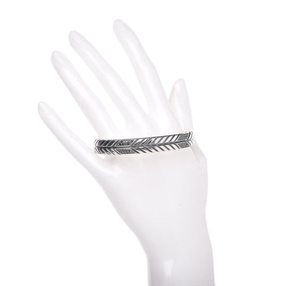 David Yurman Sterling Silver Black Diamond Chevron Cuff Bracelet 2 of 4