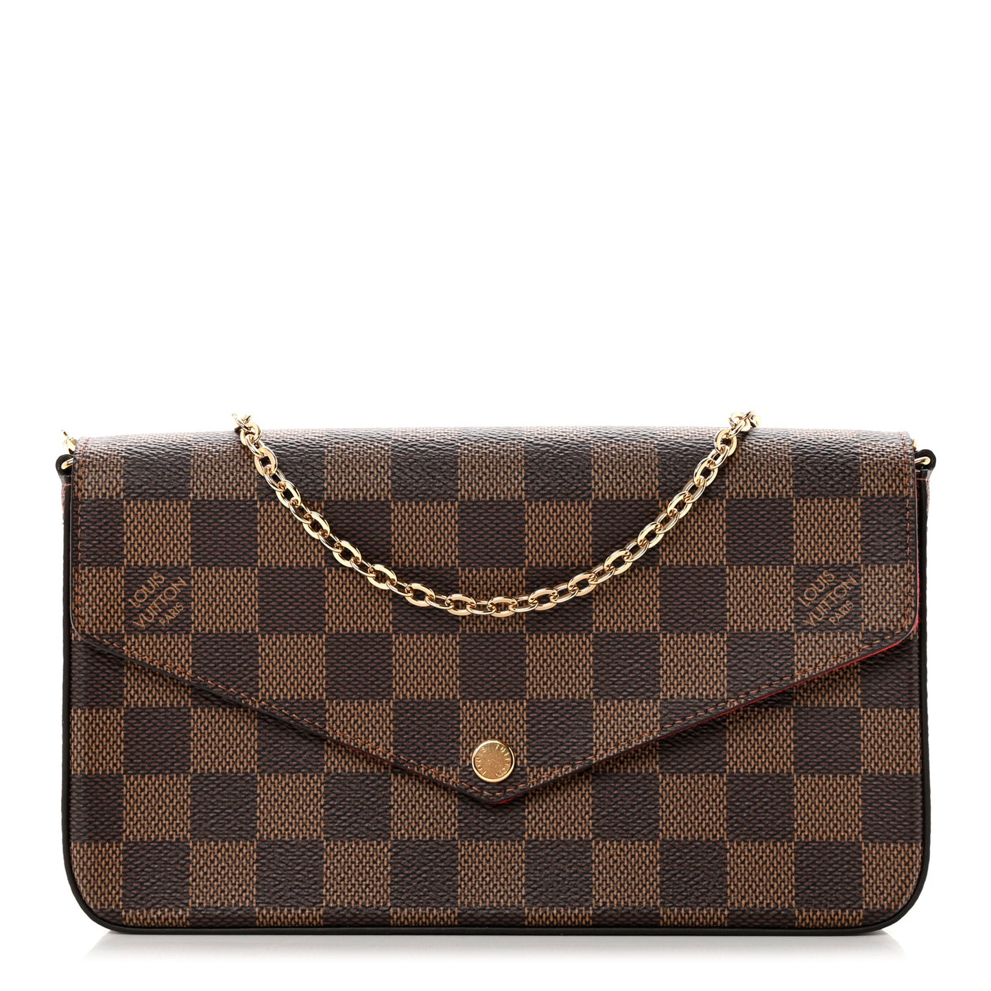Damier Ebene Pochette Felicie Chain Wallet