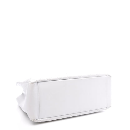 Chanel Caviar Quilted Grand Shopping Tote GST White 3 of 8
