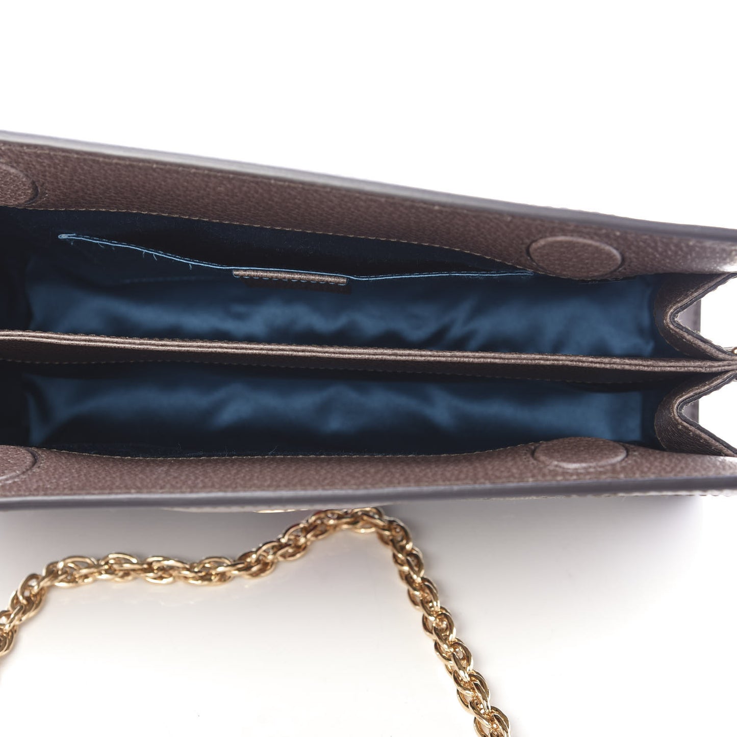 GG Supreme Monogram Web Small Ophidia Chain Shoulder Bag Brown