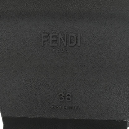 Fendi Stretch Yarn FF Stiff Band Rockoko Sneakers 38 Black White Tobacco 7 of 7