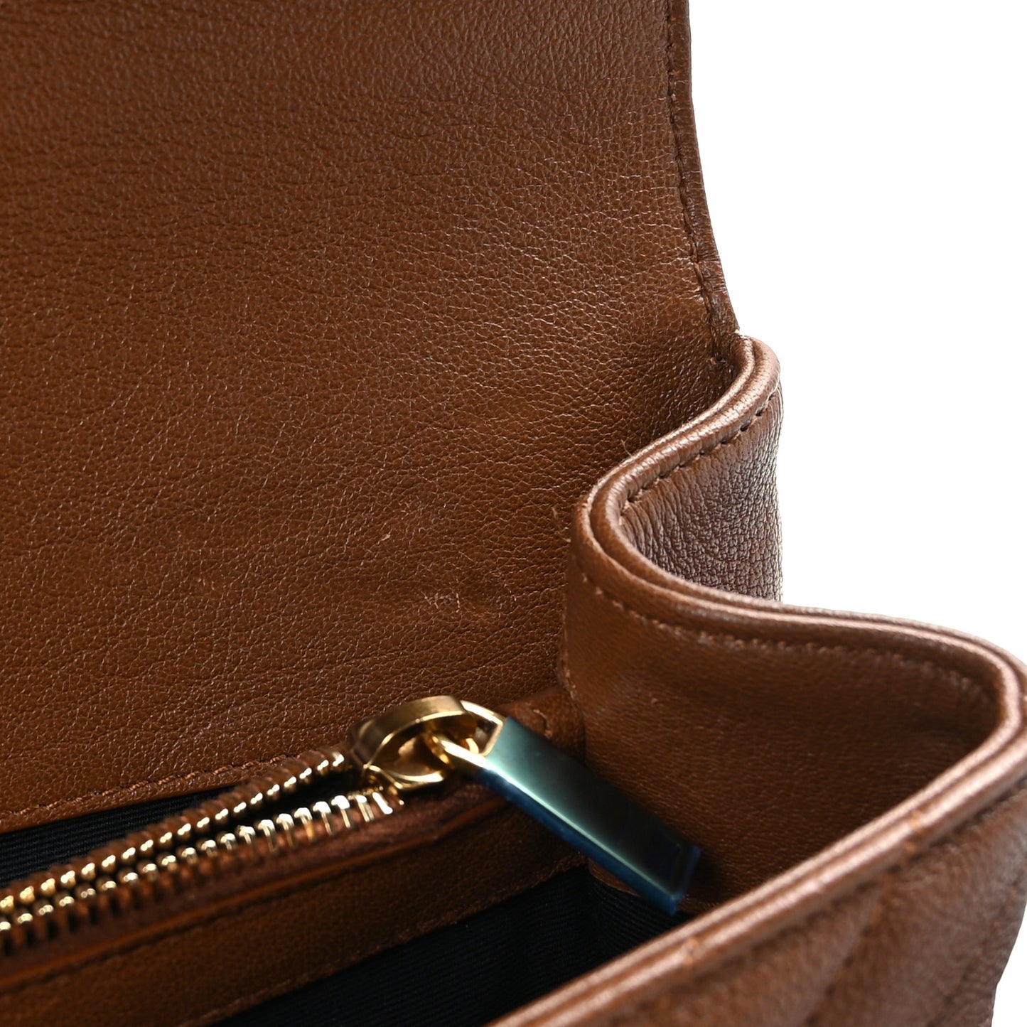 Calfskin Matelasse Chevron Monogram Medium College Bag Brick