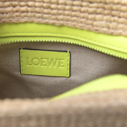 Loewe Raffia Crossbody Bag Natural Neon Yellow 6 of 10
