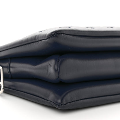 Louis Vuitton Lambskin Embossed Monogram Coussin PM Navy 9 of 12