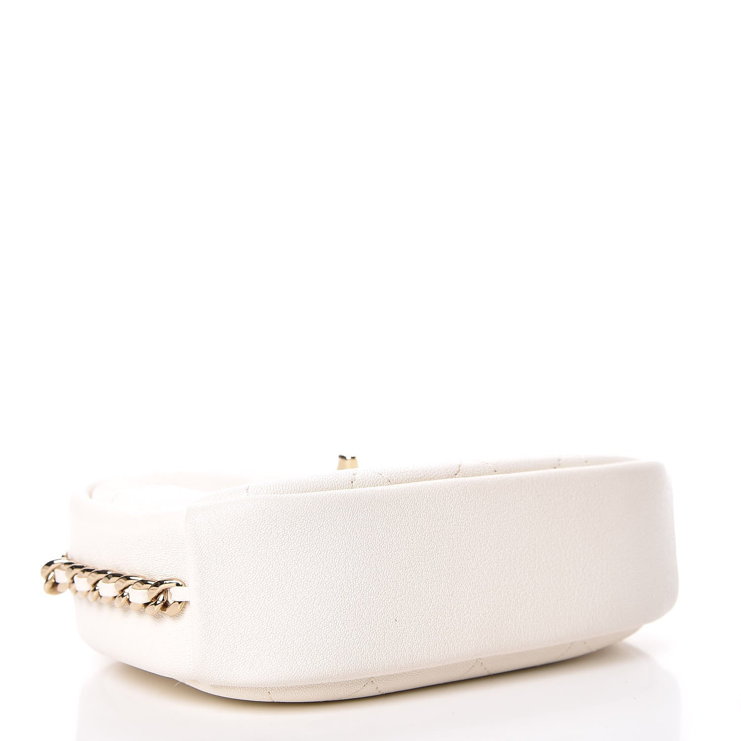 Chanel Goatskin Quilted Small Casual Trip Camera Case White 4 of 10