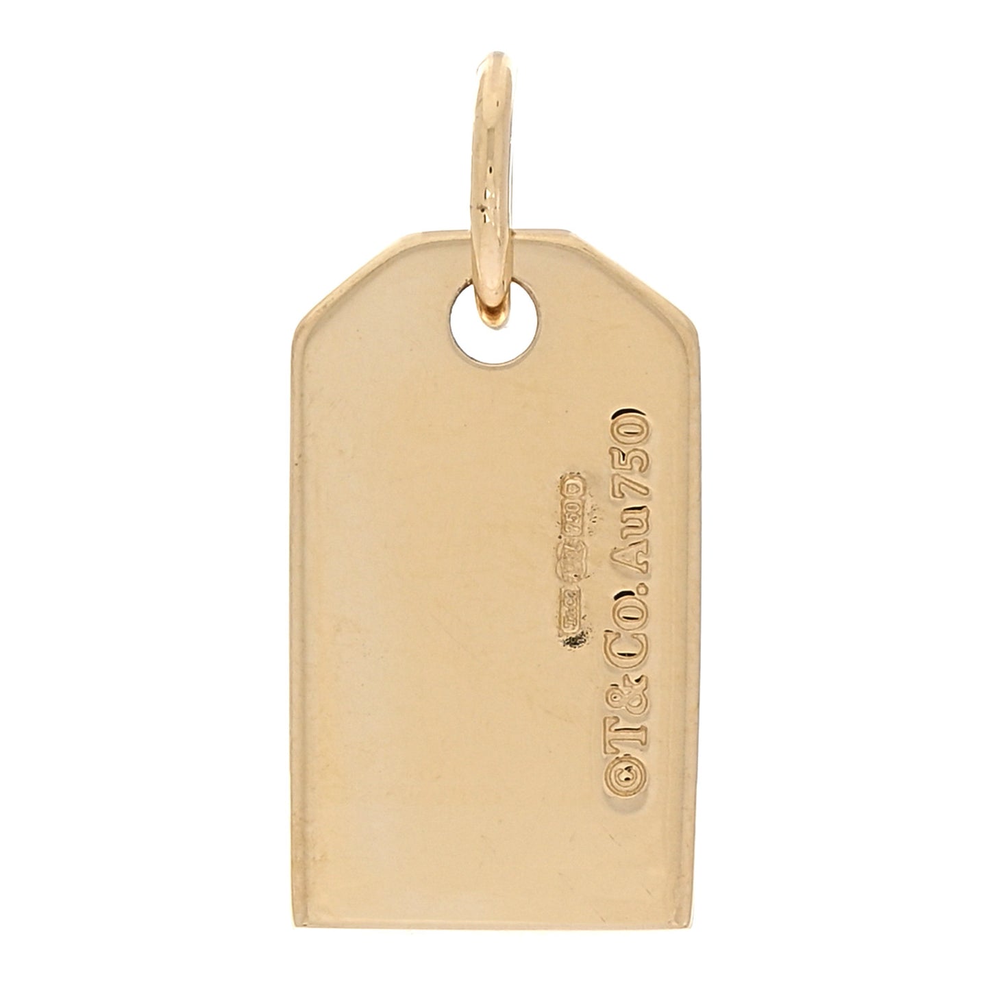 18K Yellow Gold Diamond Tag Letter X Charm