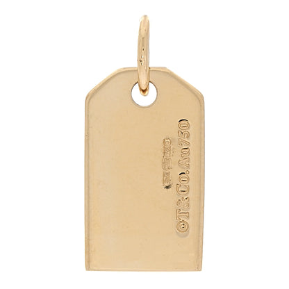 Tiffany 18K Yellow Gold Diamond Tag Letter X Charm 3 of 4