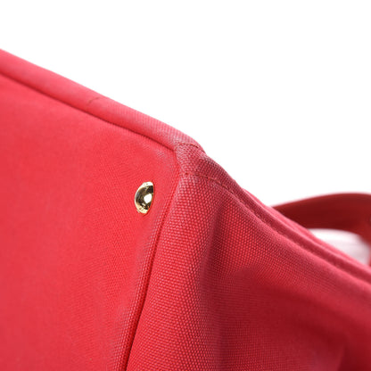 Prada Canapa Large Logo Shopping Tote Rosso 14 of 14