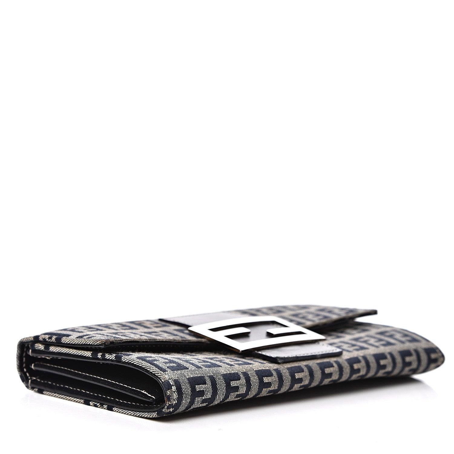 Fendi Zucchino Forever Continental Wallet Navy 3 of 11