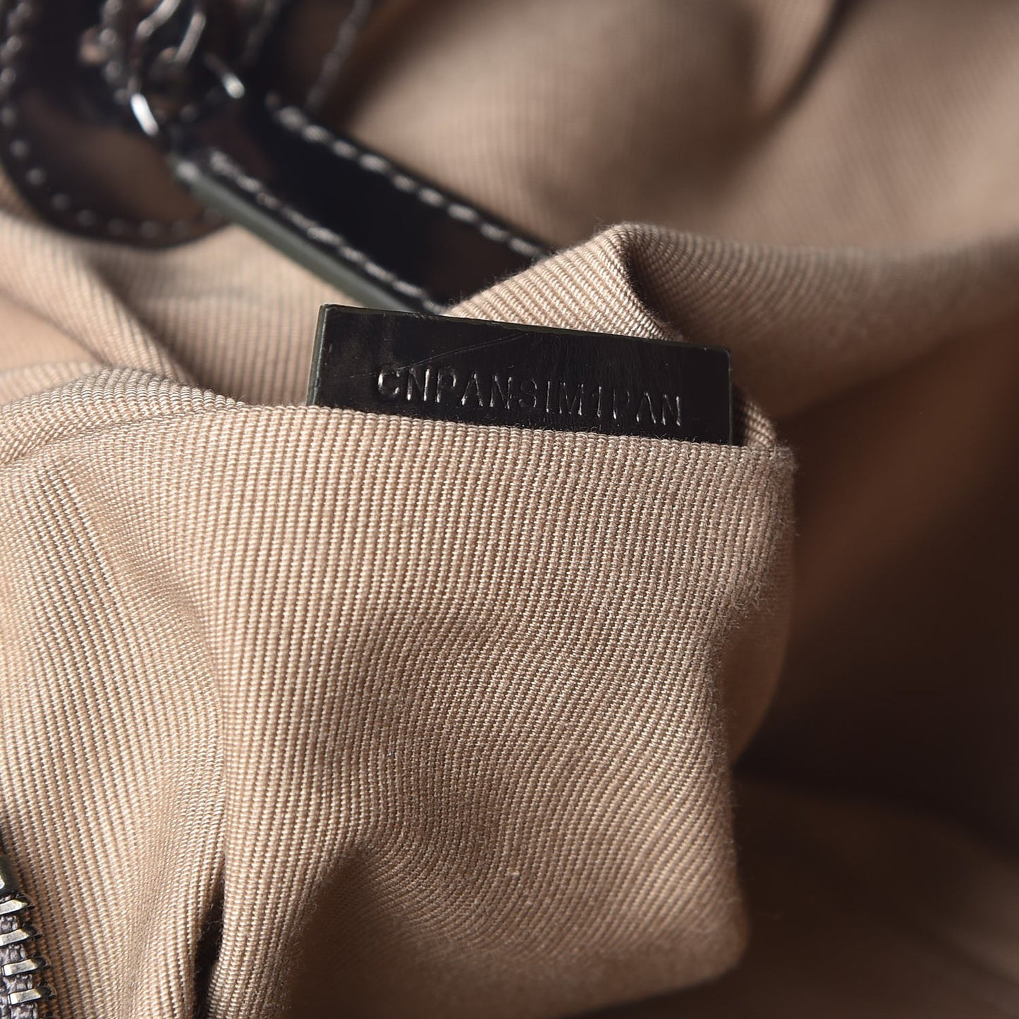 Patent Nova Check Shopper Tote Nickel