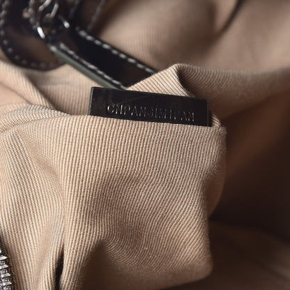 Burberry Patent Nova Check Shopper Tote Nickel 8 of 13