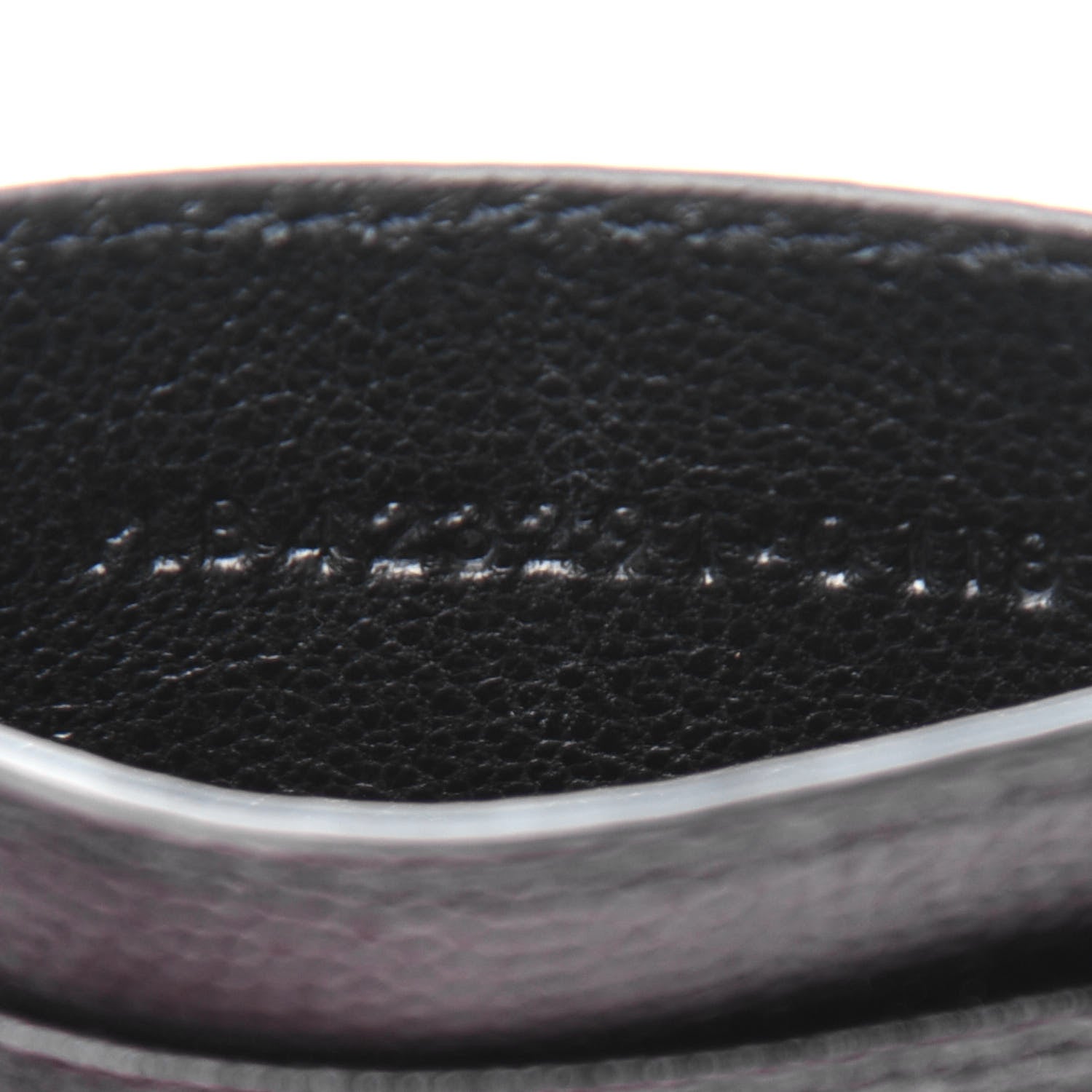 Saint Laurent Grain De Poudre Matelasse Chevron Monogram Credit Card Case Black 7 of 8