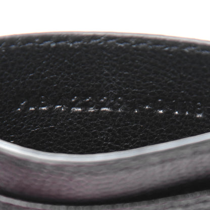 Saint Laurent Grain De Poudre Matelasse Chevron Monogram Credit Card Case Black 7 of 8