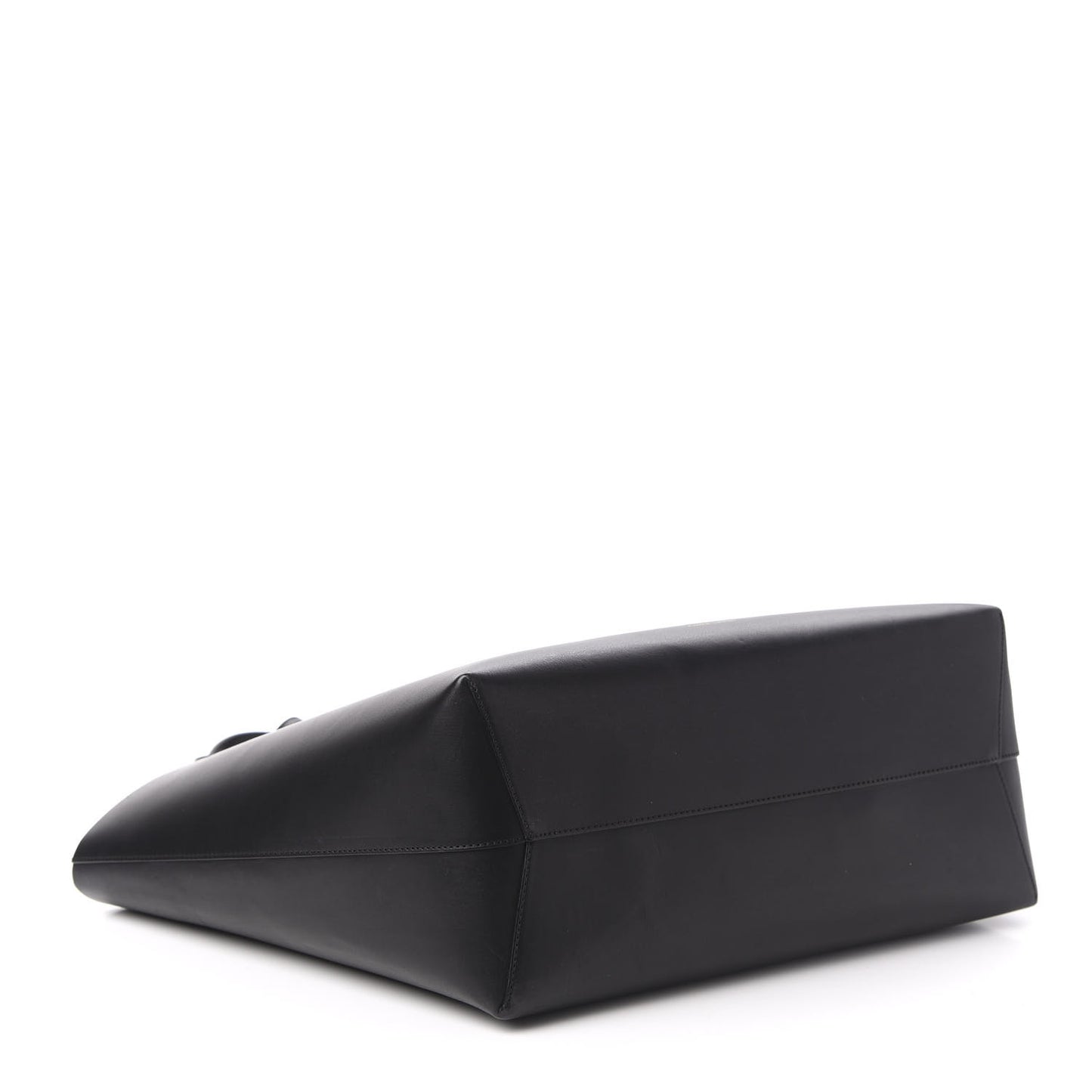 Calfskin Large Shopping Tote Black Flamma