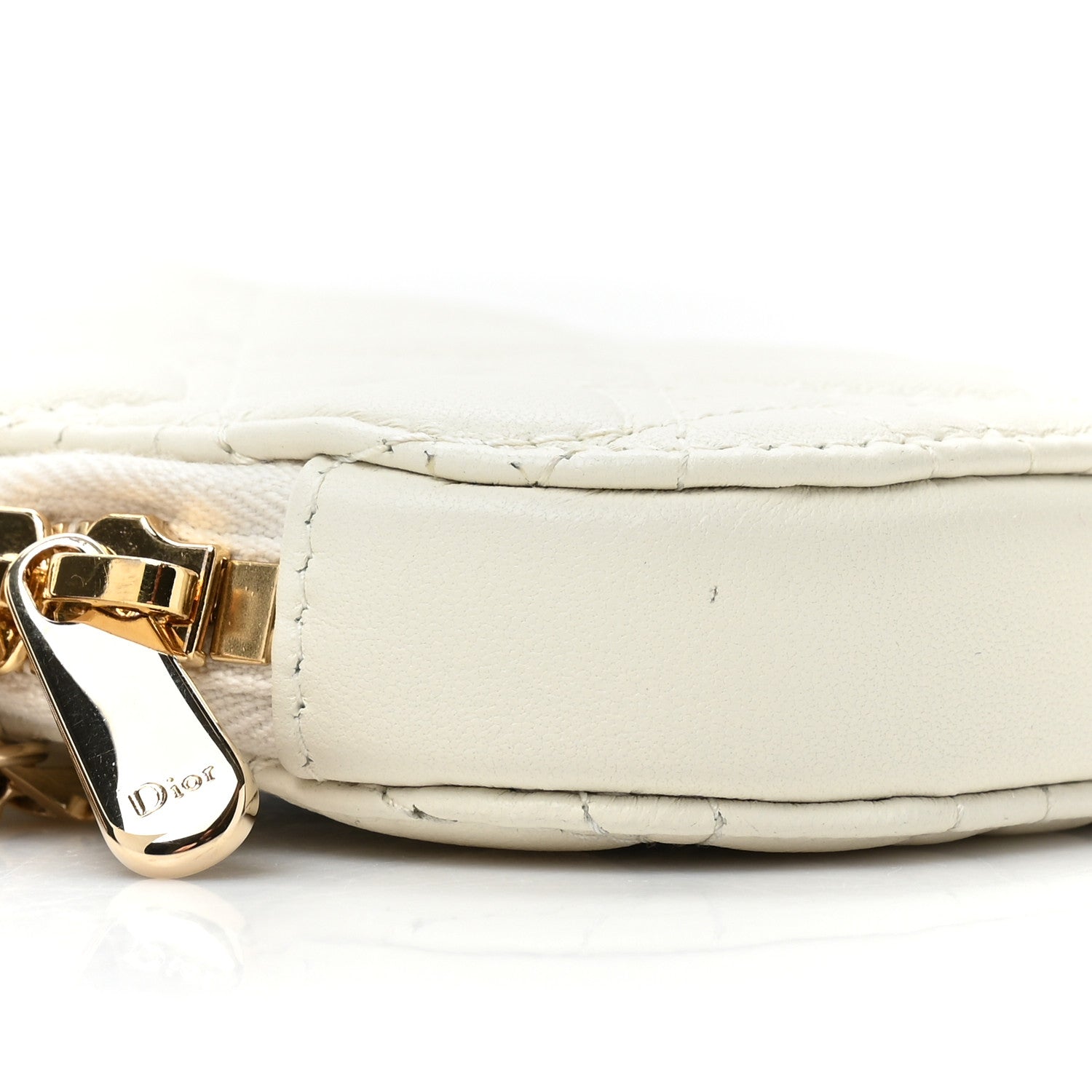 Christian Dior Lambskin Cannage Dioramour Lady Dior Phone Holder Latte 9 of 10