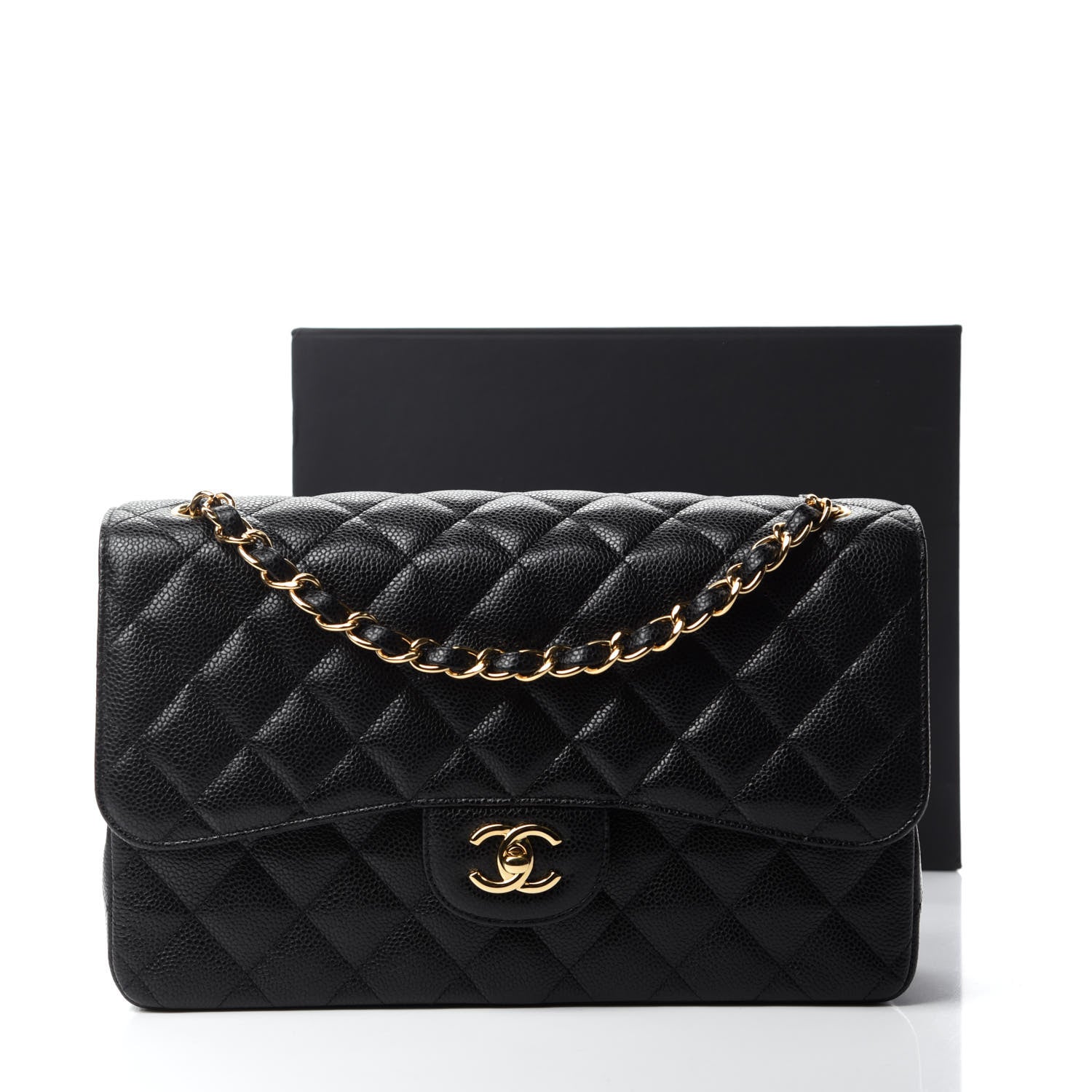 Chanel Caviar Quilted Jumbo Double Flap Black 11 of 11